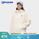 FILA FUSION斐樂(lè )潮牌情侶款連帽男女衛衣秋新款純棉寬松針織上衣 【加絨】牧筠白-IV M 170/92A/M