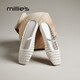 妙麗（Millies）拖鞋女低跟編織鏤空休閑時(shí)尚百搭瑪麗珍涼拖2026春季新款 米白色 37 (235mm) 標準碼