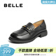 百麗（Belle）英倫風(fēng)樂(lè )福鞋女商場(chǎng)同款羊皮舒適便士樂(lè )福E1N1DCA5預售 黑色 36 (230mm)