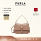 芙拉（FURLA）【禮物】【明星同款】FLOW中號牛皮女士手提包單肩斜挎包 灰褐色