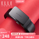 ELLE HOMME法國品牌男士皮帶男真皮自動(dòng)扣頭層牛皮褲腰帶生日禮物送男友 【專(zhuān)柜禮盒】902179/質(zhì)感槍色 115cm -130cm默認發(fā)出（可修剪）