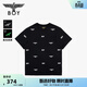BOY LONDON春夏白色夜光經(jīng)典滿(mǎn)印短袖2026年情侶款潮牌T恤N01904 黑色 S