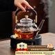 憶壺茶（YIHUTEA）泡茶壺玻璃煮茶壺家用電陶爐煮茶器養生壺 茶具套裝玻璃燒水茶壺 1L壺+1500W黑色爐