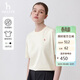 哈吉斯（HAZZYS）女裝 春季女士圓領(lǐng)針梭相拼T恤衫女ASTSE0BBX51