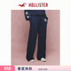 HOLLISTER毛圈布圖案刺繡柔軟低腰運動(dòng)衛褲26春女裝347-6073 海軍藍 XS (160/64A)標準版
