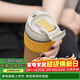 樂(lè )扣樂(lè )扣（LOCK&LOCK）咖啡杯耐熱玻璃水杯子男女學(xué)生便攜式雙飲吸管杯隨手杯500ML黃色