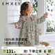 嫚熙（EMXEE）女童連衣裙2024新款寶寶秋季公主裙絲柔紡燈芯絨印花長(cháng)袖裙子 蘑法森林 80 cm