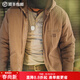 馬登工裝美式復古J141連帽夾克男加絨保暖棉衣春冬防風(fēng)男士棉服外套 卡其色 【棉襖男/衣服冬季/男外套冬季保暖/防寒服】 XL