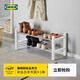 宜家（IKEA）TJUSIG圖西格門(mén)廳鞋架家用門(mén)口收納置物架現代簡(jiǎn)約玄關(guān)凳 白色鞋架79cm
