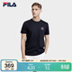 FILA 斐樂(lè )官方男子短袖T恤夏季簡(jiǎn)約圓領(lǐng)商務(wù)休閑通勤短袖衫