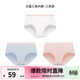 like uu兒童內褲男童 女童內褲純棉a類(lèi)中大童平角三角褲發(fā)育期小學(xué)生內褲 3條 女童三角褲(白+藍+粉) 140