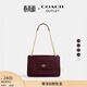 蔻馳（COACH）奧萊女士女包ELODIE斜挎包單肩包通勤鏈條包盒子包 IM/深酒紅色