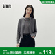 森馬（Semir）[商場(chǎng)同款]針織開(kāi)衫女短款撞色圓領(lǐng)2025秋季羊毛上衣101525106006