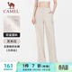 駱駝（CAMEL）工裝褲女防潑水戶(hù)外運動(dòng)休閑梭織長(cháng)褲 Y24CAYL6622B 灰米白 M