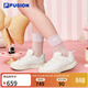 FILA FUSION斐樂(lè )潮牌女鞋新款厚底板鞋休閑松糕鞋小白鞋甜筒鞋 白棉花糖/豆腐白-MT 37.5