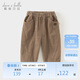 戴維貝拉【商場(chǎng)同款】?jì)和澴忧镅b男童棉燈芯絨長(cháng)褲直筒褲