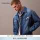 Calvin KleinJeans25春秋男士經(jīng)典美式復古潮流ck貓須純棉翻領(lǐng)潮殼牛仔外套