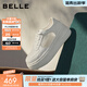 百麗（Belle）舒適透氣網(wǎng)小白鞋女2026夏新商場(chǎng)厚底增高休閑鞋F4J1DBM6預售 米色 37