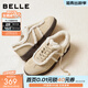 百麗（Belle）復古絨絨毛邊毛毛鞋女冬季新款加絨保暖休閑鞋B2841DM5 杏色 38 (240mm)