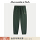 Abercrombie & Fitch美式百搭抓絨LOGO束腳運動(dòng)衛褲長(cháng)褲25秋冬新款男裝134-5147 綠色 M (180/80A)
