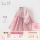 戴維貝拉兒童連衣裙春秋漢服女童國風(fēng)網(wǎng)紗公主裙寶寶裙子