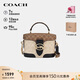 蔻馳（COACH）【品牌直供】女士GEORGIE斜挎手提包黑色配卡其色CBR31禮物