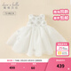 戴維貝拉（DAVE＆BELLA）兒童連衣裙禮服裙女童網(wǎng)紗裙小童公主裙夏裝童裙寶寶裙子 白色【現貨】 120 cm（建議身高110-120cm）