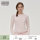 Teenie Weenie小熊女裝長(cháng)袖T恤秋季休閑戶(hù)外運動(dòng)風(fēng)萊卡彈力上衣女 淺粉色 M (165)