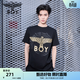 BOY LONDON【時(shí)光輪環(huán)】短袖情侶款春夏老鷹光環(huán)黑色T恤N01902 黑色 L