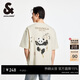 杰克·瓊斯（JACK&JONES） 百搭潮流胸前肌理感膠印背后熊貓圖案T恤短袖上衣男裝225201093