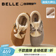 百麗（Belle）章若楠同款喵喵吐司毛毛勃肯鞋女冬季新款加絨棉鞋雪地靴B2829DM5 棕色 38 (240mm)