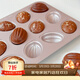 學(xué)廚老式雞蛋糕模具小棗豆糕模橄欖模連杯烤盤(pán)橢圓形無(wú)水蛋糕槽子蛋糕 12連不粘橄欖球蛋糕模WK9829