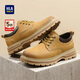 海瀾之家（HLA）男鞋復古百搭工裝鞋子男士休閑皮鞋HAAGZM2EAZ039 土黃色42
