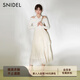 SNIDEL【精英衣櫥】高腰提花雪紡蛋糕裙百褶半身裙SWFS251197 淺米色 M （1）