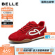 百麗（Belle）星空糖德訓鞋女26夏新款商場(chǎng)舒適薄底阿甘運動(dòng)休閑鞋F4H1DBM6預售 紅色 37