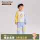 PawinPaw卡通小熊童裝春夏男女寶卡通印花休閑2件套裝 淺藍色/51 110 cm