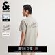 杰克·瓊斯（JACK&JONES）26年男裝短袖t恤男夏季新款潮流100%純棉休閑刺繡純色半袖T恤男士 C02 倫霧灰 M 175