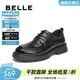 百麗（Belle）厚底商務(wù)鞋男鞋冬季新款商場(chǎng)同款休閑皮鞋8VU01DM5 黑色 40 (250mm)