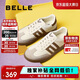 百麗復古拼色德訓鞋新款百搭簡(jiǎn)約運動(dòng)休閑鞋B2614AM5 棕色 36