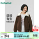 熱風(fēng)（Hotwind）【商場(chǎng)同款】女士夾克棉衣冬季新款潮流翻領(lǐng)燈芯絨復古外套 16淺棕 M