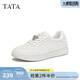 他她（TATA）女鞋2026春季新款厚底鞋子時(shí)尚休閑鞋百搭板鞋子CLG01AM6 白色 37