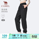 駱駝（CAMEL）棉感束腳衛褲女休閑針織運動(dòng)長(cháng)褲子 C25CZ1L9005 幻影黑 L