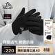 伯希和（Pelliot）戶(hù)外騎行手套男秋冬季抓絨登山御寒保暖五指手套女105431003黑L