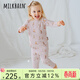 Milkbarn兒童保暖內衣套裝小孩睡衣男童女童家居服嬰兒寶寶秋衣褲 滑雪派對 80 cm