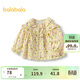 巴拉巴拉童裝寶寶長(cháng)袖襯衫印花上衣女童秋裝2025甜美時(shí)尚209325102001