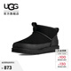 UGG秋季新款男士舒適簡(jiǎn)約平底保暖經(jīng)典超短靴休閑雪地靴 1174581 BLK | 黑色 40 尺碼偏小，建議拍大一碼