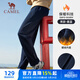 駱駝（CAMEL）加絨運動(dòng)褲男寬松休閑直筒針織長(cháng)褲 J13CAVL6034 墨藍 XXXL