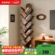 家逸實(shí)木樹(shù)形書(shū)架落地置物架客廳一體靠墻轉角書(shū)架創(chuàng  )意書(shū)柜多層收納架