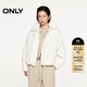 ONLY2025秋季新款松弛感可拆卸毛領(lǐng)寬松短款棉服外套女|125422010 A06椰奶白色 S