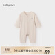 babylove嬰兒連體衣春秋季輕薄保暖衣服男女寶寶純色哈衣爬爬服打底睡衣